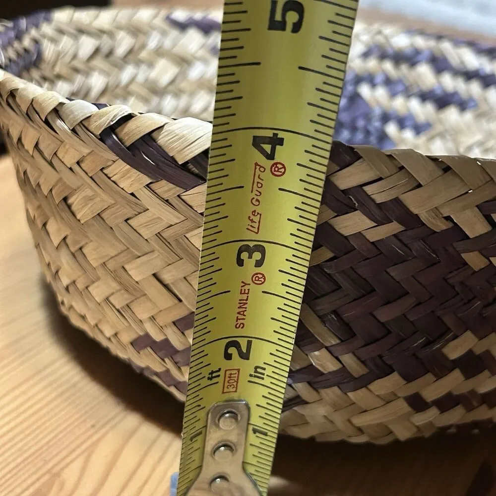 Seagrass Foldable Collapsible Woven Basket Handles Farmhouse Decor Neutral